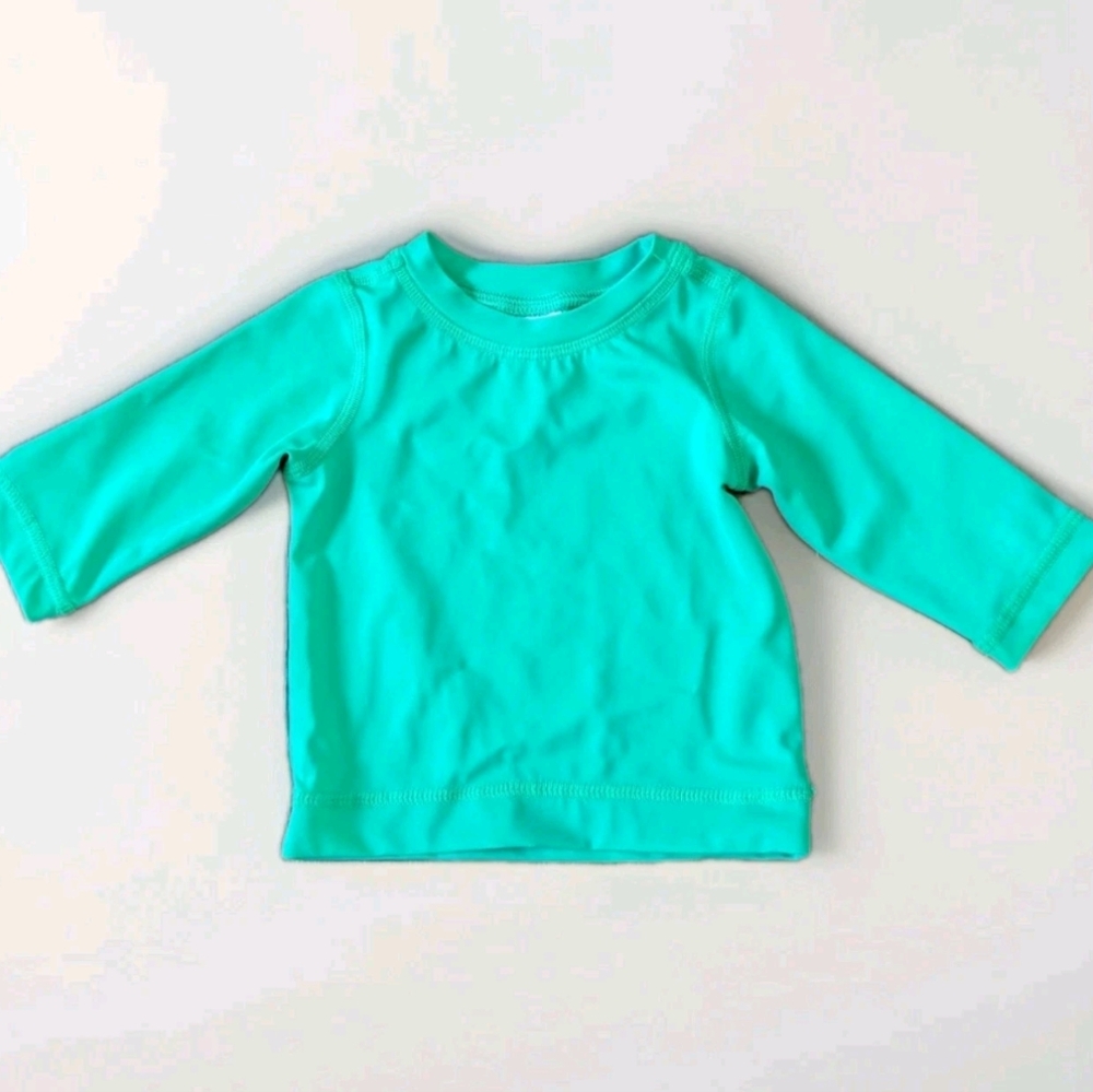 Hanna Andersson 0-3 Month Green Rash Guard 50 cm Preppy Oeko-Tex Swim Beach Pool